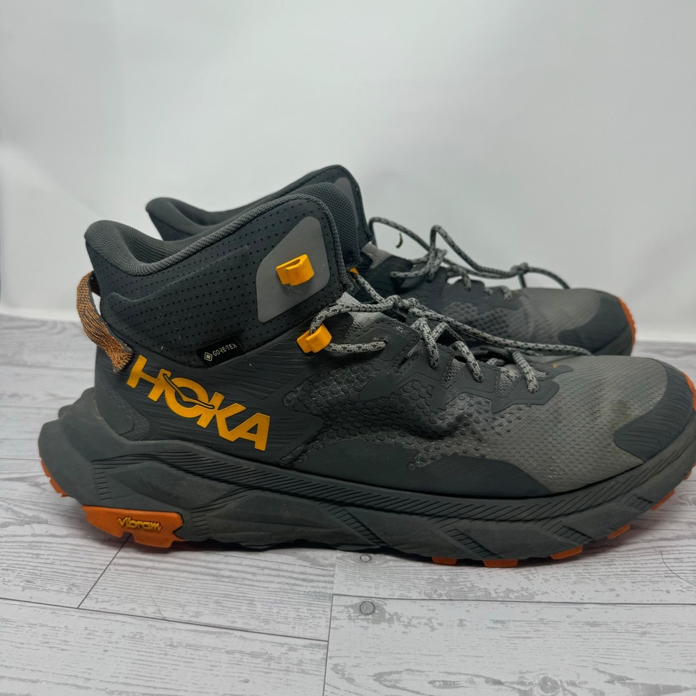 Hoka Trail Code GTX Mens Hiking Boots Castlerock Orange 1123165 Size 14 D